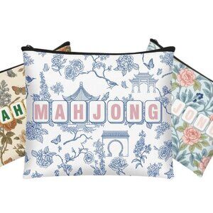 Mahjong Bag | Chinoiserie Mahjong Accessory Pouch | Choice of 9 Patterns